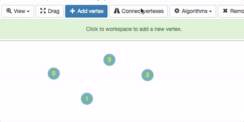 Connect vertexes Graph Online